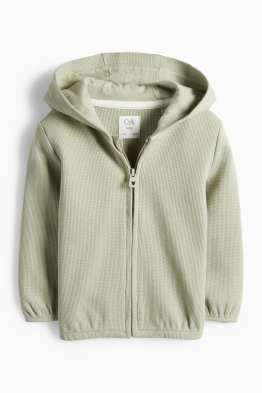 Dessuadora oberta amb caputxa per a nadó - texturada