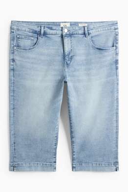 Capri džíny - mid waist - slim fit