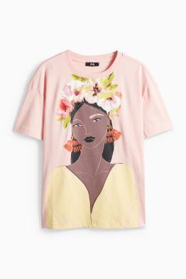 T-Shirt mit Strasssteinen - Relaxed Fit