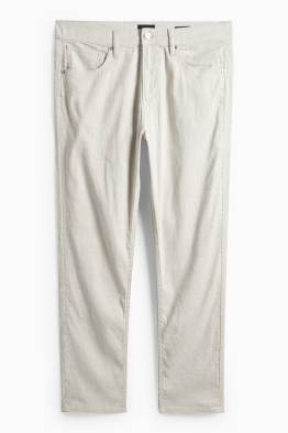 Trousers - regular fit - linen blend