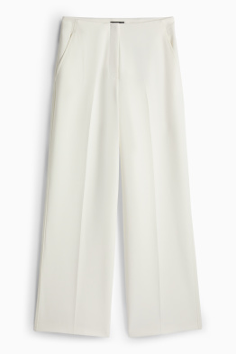 Business-broek - mid waist - wide leg