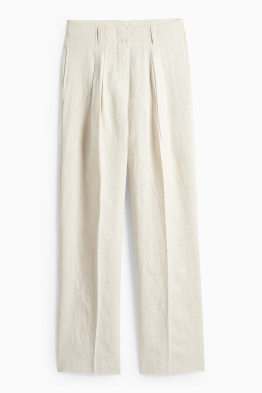 Pantalon de lin - high waist - wide leg