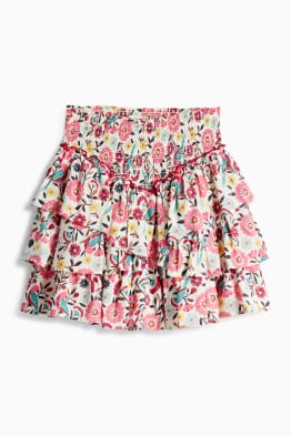 Floral - skirt - shiny