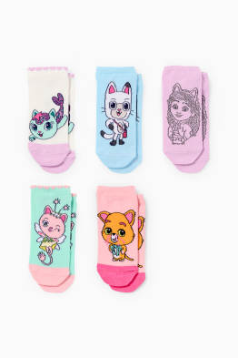 Lot de 5 paires - Gabby et la Maison Magique - socquettes de sport à motif