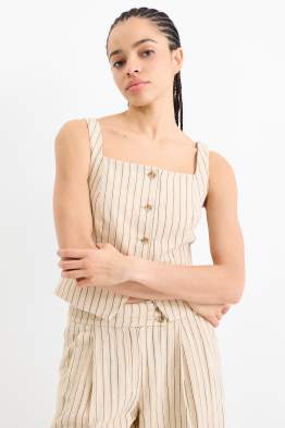 Waistcoat - slim fit - pinstripes