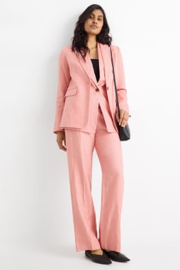 Pantalon de bureau en lin - mid waist - regular fit