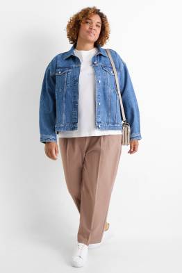 Pantaloni di stoffa - vita alta - tapered fit