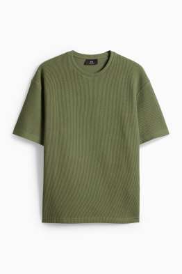 T-shirt - relaxed fit - met structuur