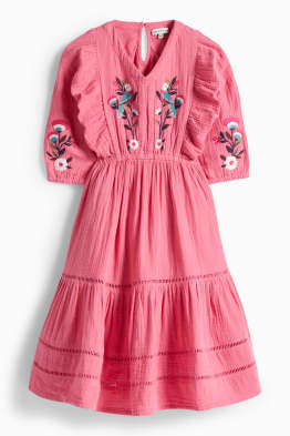 Floral - cheesecloth dress