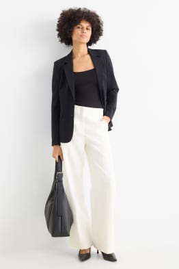 Business-broek - mid waist - wide leg