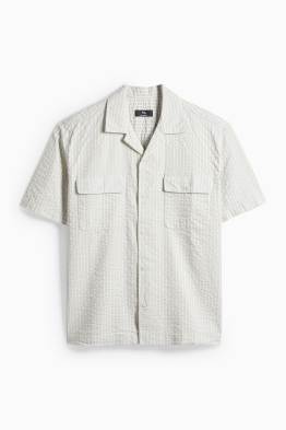 Cămașă - relaxed fit - guler cu rever