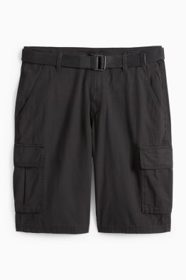 Cargo shorts with belt