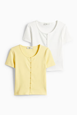 Multipack 2er - Kurzarmshirt - gerippt