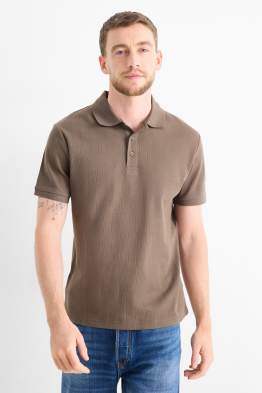 Polo - relaxed fit -- finition côtelée - texturée
