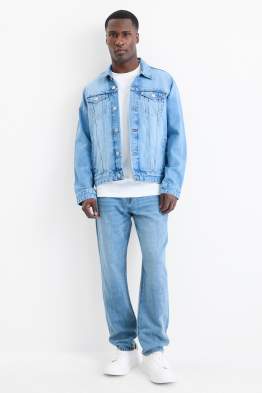 Relaxed tapered jean avec teneur en lin