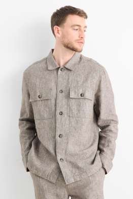 Overhemdjas - relaxed fit - Kent - linnenmix