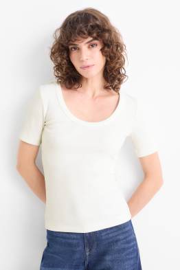 T-shirt - regular fit - côtelé