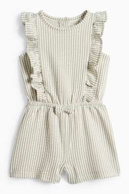 Baby jumpsuit - striped - textured