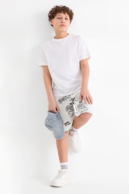 Multipack 2 perechi - graffiti - pantaloni scurți de trening