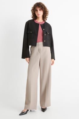 Pantalon de bureau - mid waist - wide leg