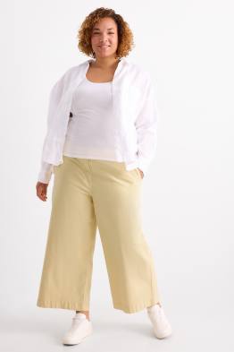 Pantaloni de stofă - talie înaltă - wide leg