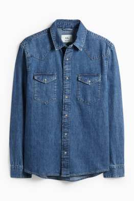 Denim shirt - regular fit - kent collar
