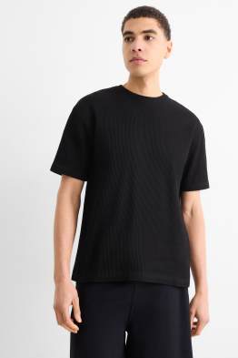 T-shirt in maglia - relaxed fit - a coste