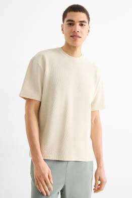 T-shirt - relaxed fit - tessuto tramato