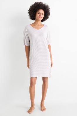 Camisa de dormir de viscosa - de ratlles