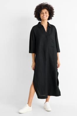 Dress - straight fit - linen blend