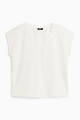 T-shirt con scollo a V - relaxed fit