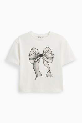 Strik - T-shirt met strass-steentjes