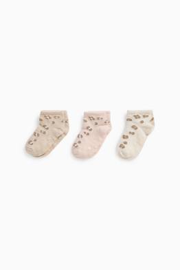 Multipack 3er - Pfote - Baby-Anti-Rutsch-Socken mit Motiv
