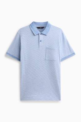 Polo - regular fit - de ratlles - texturat