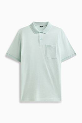 Polo - regular fit - de rayas - con textura