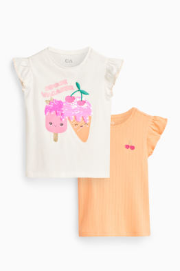 Confezione da 2 - gelato e ciliegia - maglia a maniche corte