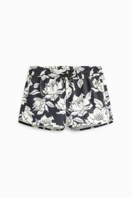 Bikinishort - LYCRA® - gebloemd
