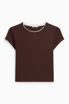 T-shirt - slim fit - look 2-en-1