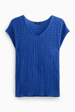 T-Shirt mit V-Ausschnitt - Regular FIt