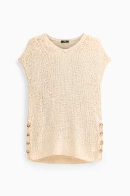 Knitted jumper - short sleeve