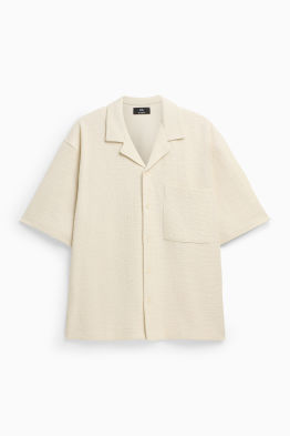 Hemd - Relaxed Fit - Reverskragen - strukturiert
