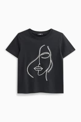 T-shirt - regular fit - glanseffect