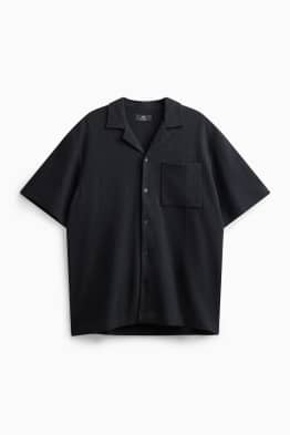 Hemd - Relaxed Fit - Reverskragen - strukturiert