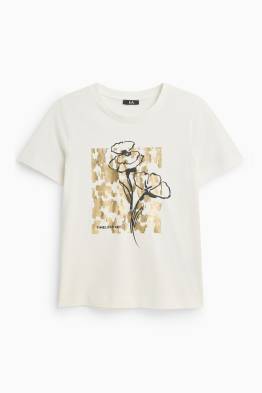 T-Shirt - Regular Fit - Glanz-Effekt