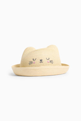 Cat - straw hat