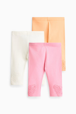 Multipack of 3 - butterfly - leggings - ribbed