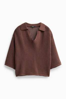 Strickpullover - kurzarm