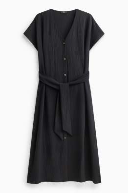 Rochie cu decolteu în V - straight fit - structurată