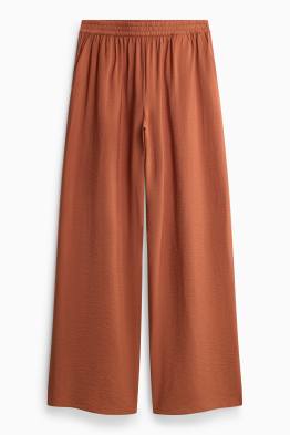 Business trousers - high waist - wide leg