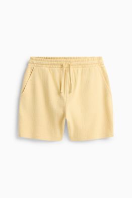 Shorts di felpa - tessuto tramato